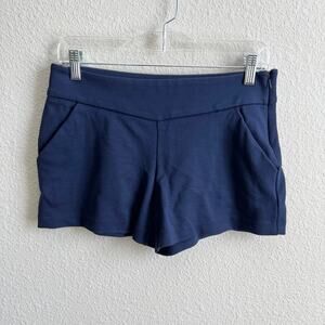 Lilly Pulitzer Makenna Shorts Women's 0 Solid Navy Blue Ponte Knit Flat Front